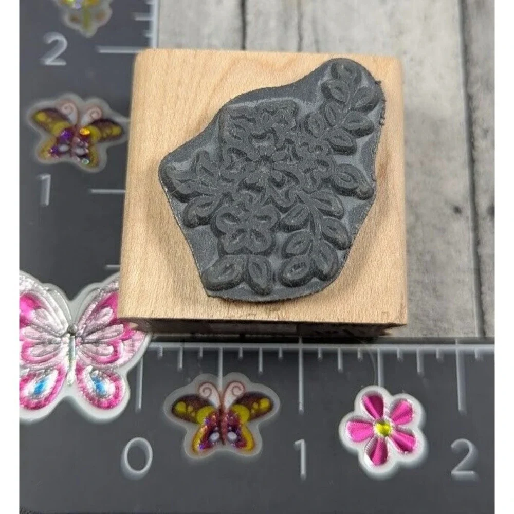 Stampendous Flower Plant Bouquet C137 Rubber Stamp Wood #H69